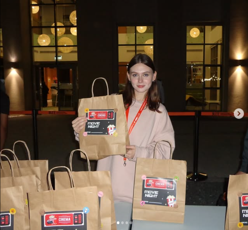 Mariia at Movie Night